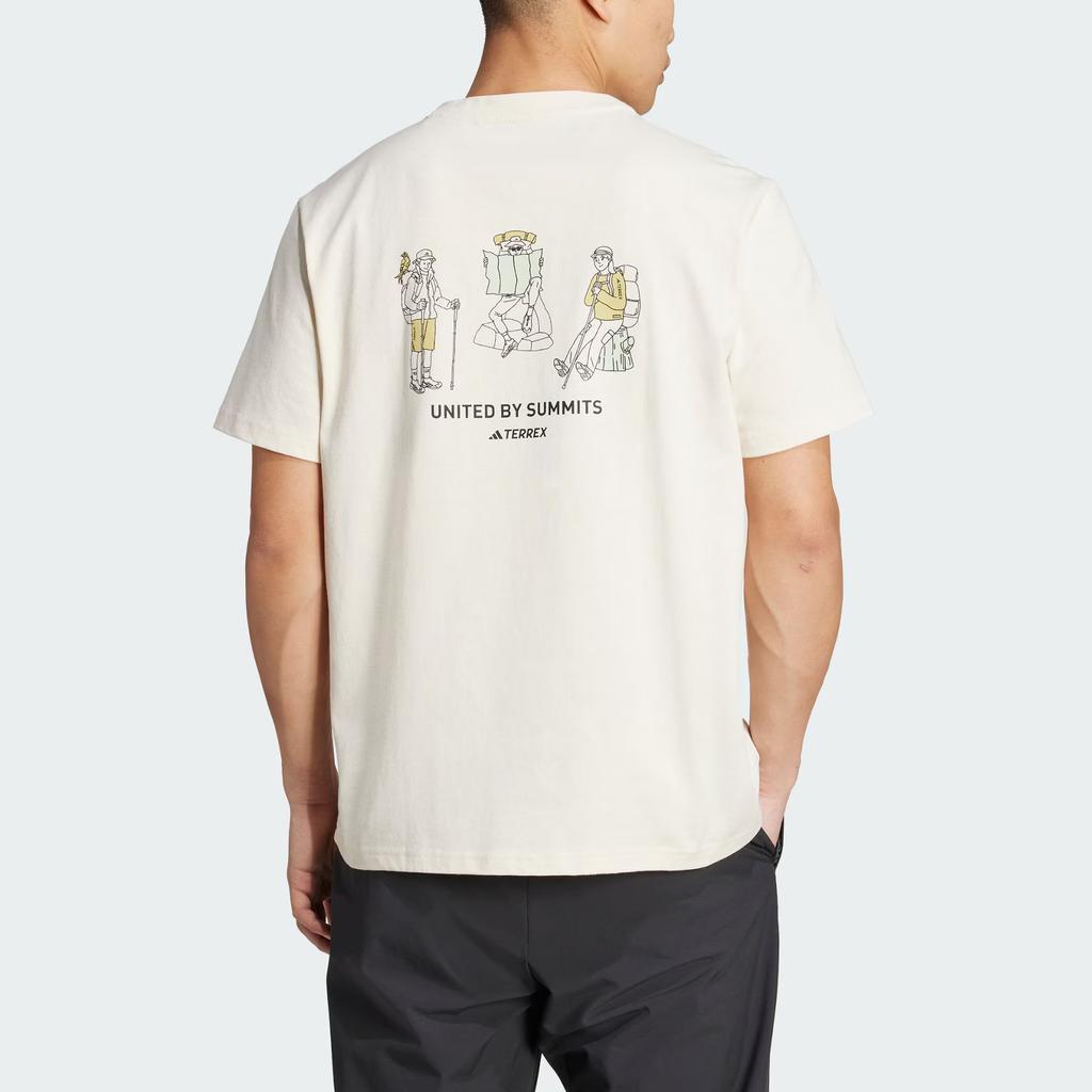 Adidas Terrex Outdoor Fashion Simple Loose Pullover Round Neck Short Sleeve T-Shirt Men Tops Undyed JI8310