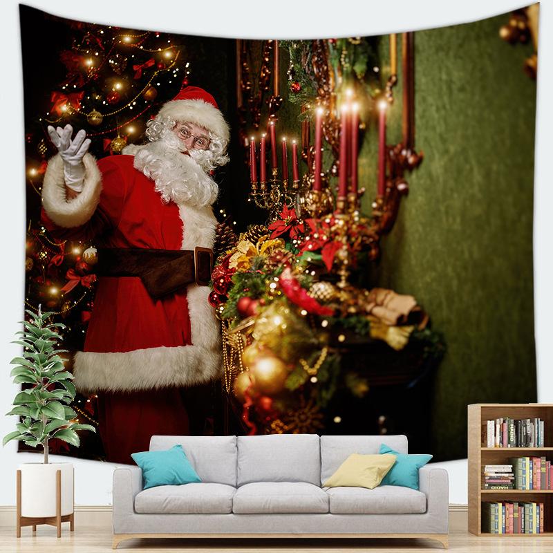 Santa Claus Christmas Decoration Background Christmas Series Tapestry Wall Hanging