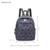 Fashionable Diamond-grid Backpack Luminous Women's Light Large-capacity Schoolbag 1304
