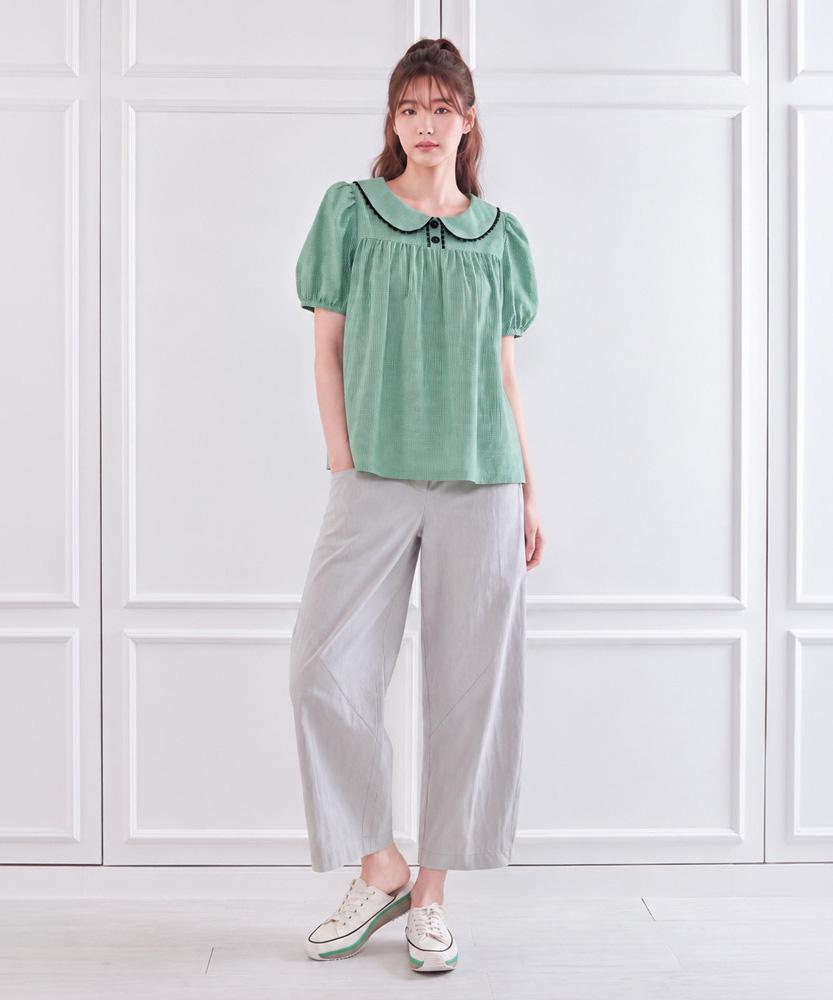 LBYL Light Gray Twill Back Elastic Daily Pants