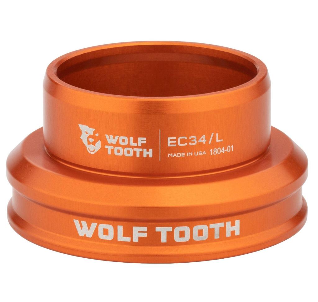 Wolf Tooth Premium Upper 16mm Raw EC34/28.6 Headset, Stack, Silver, U1EC34U-5MM-RSIL
