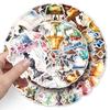 Retro Desk Lamp Stickers - 50pcs Cartoon Creative Waterproof DIY Wall, Glass, and Journal Decoration Stationery.