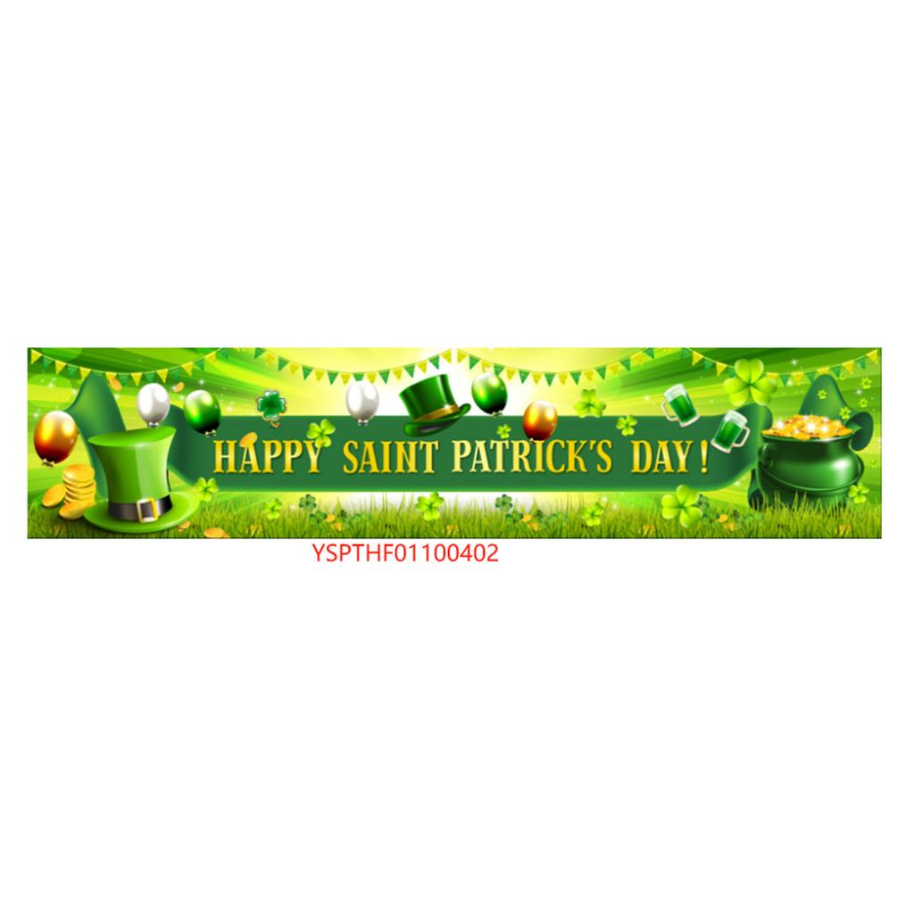 Irish Festival Clover Theme Party Outdoor Party Venue Arrangement Props Polyester Cloth Poster Customization