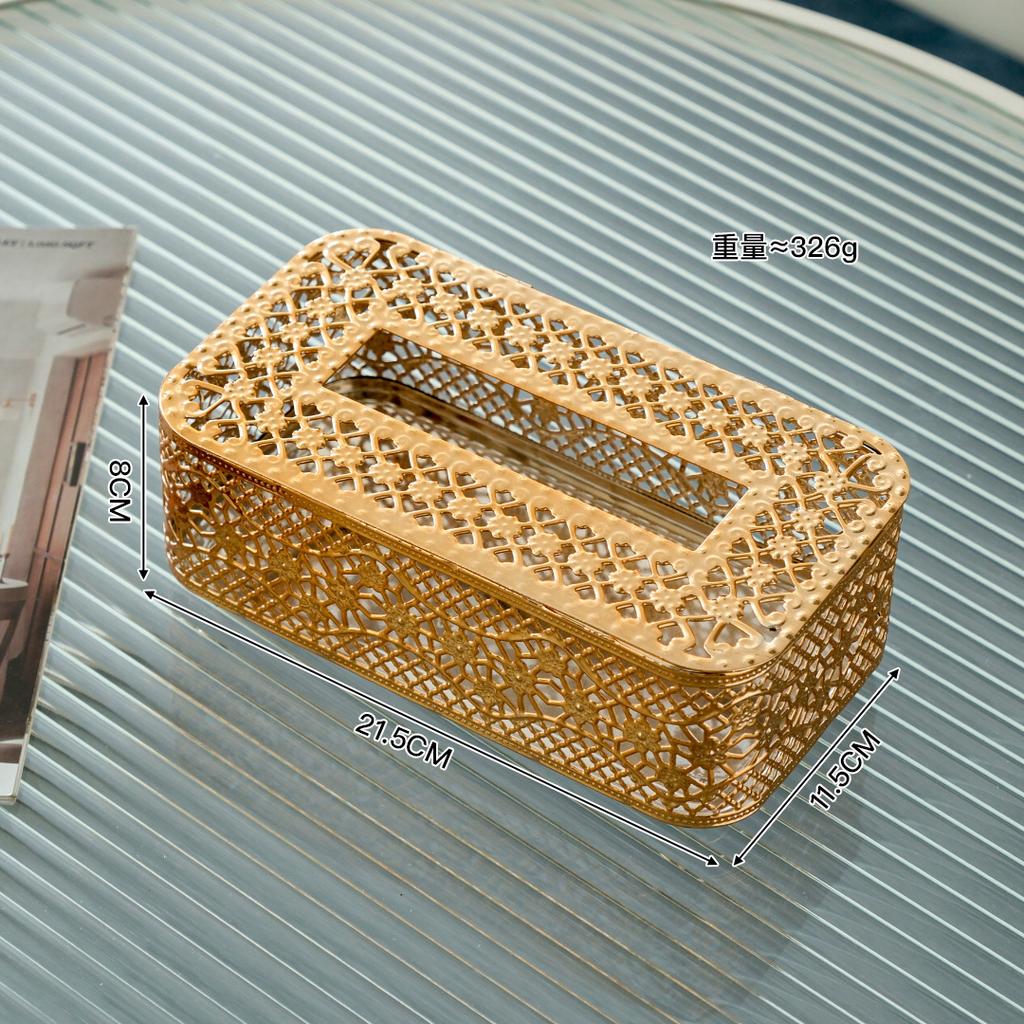 Stylish Nordic Iron Tissue Box, Decorative Napkin Holder for Living Room, Bedroom Coffee Table Home Decor