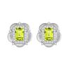 European American Retro Italian Brushed Natural Crystal Stone Earrings S925 Sterling Silver Stud Earrings Women's Jewelry Gift