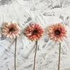 Artificial Gerbera Flower Real Touch Fake Silk Flower with Long Stem for Holiday Floral Arrangements Bridal Bouquet Home Wedding Party Decor
