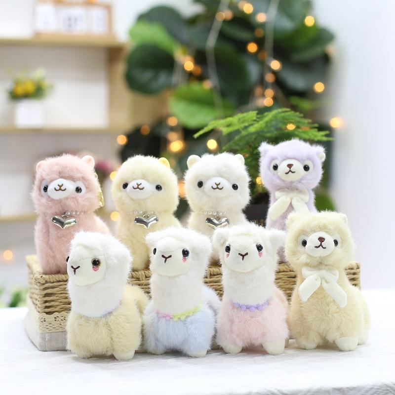 European Mink Alpaca Bow Tie Alpaca Rainbow Alpaca Plush Toy Bag Keychain Pendant