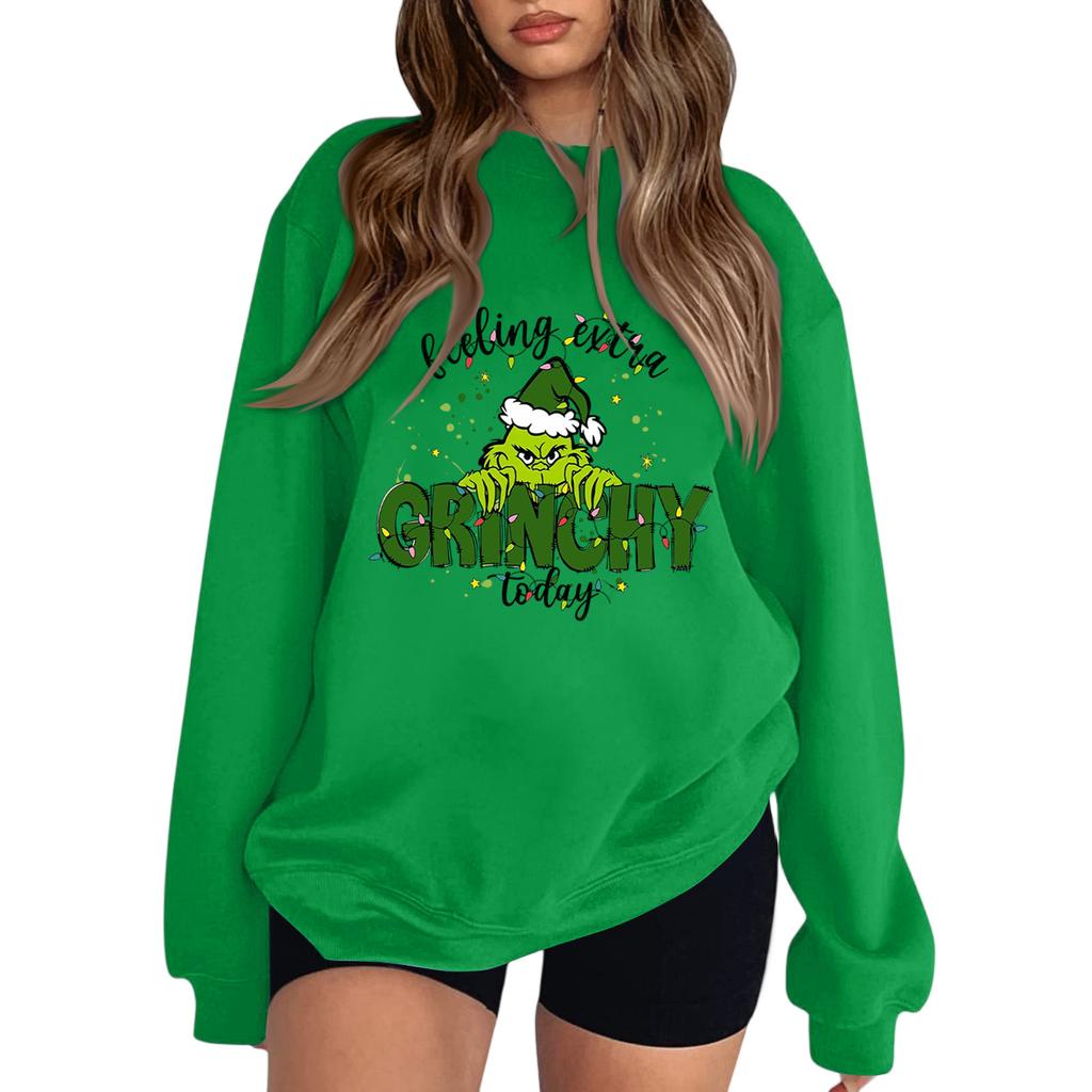 Crewneck Sweatshirt For Women Fall Graphic Sweatshirts Vacation Long Sleeve Drop Shoulder Pullover
