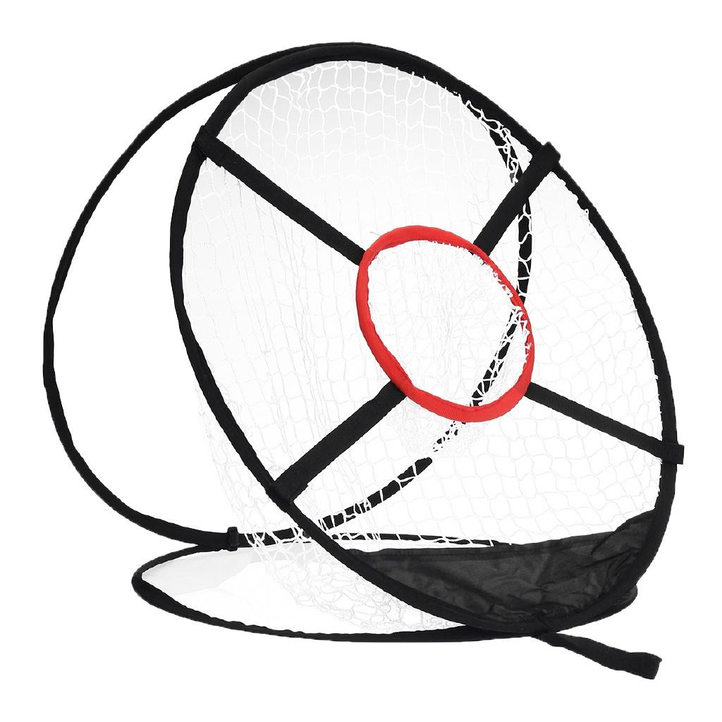 Black + White 24'' Golf Chipping Practice Net Pitching Practice Net Practice Collapsible Target Net Golf Training Aids Tool