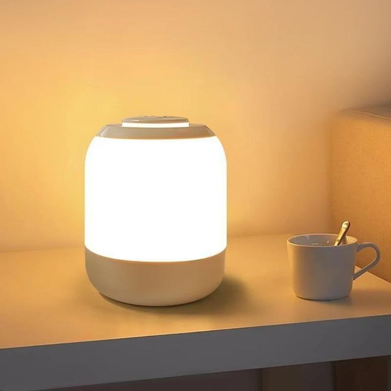 Touch Rechargeable Three-Color Dimming Night Light Bedroom Sleep Lamp Eye Protection Soft Light Bedside Table Lamp For Sleeping