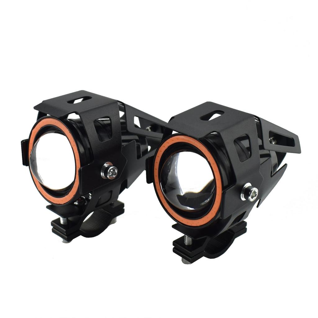Motorcycle LED 12v 125w Headlights Car Spotlights 6000k Motorbike Work Head Lamp LED Angel Eye Lights Fog Lamp
