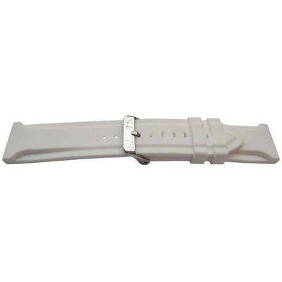 Watch Strap - MY-MONTRE - Resin - White 22 Mm - Polished Metal Buckle - Length 200 Mm