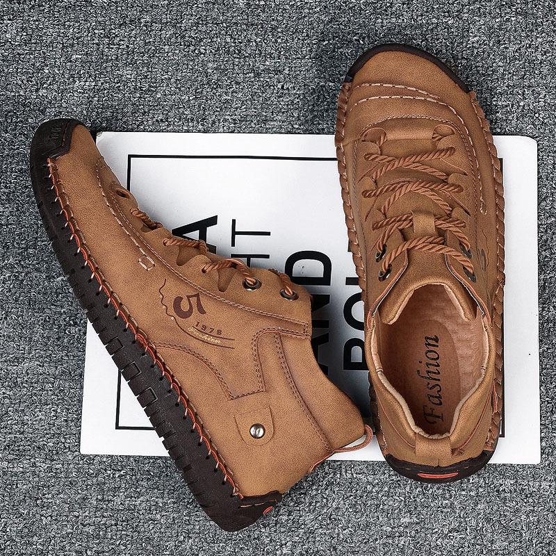 Fashion Designer Men Shoes Luxury Men Boots Handmade Leather Casual Shoes for Men High Quality Ankle Boots Outdoor Shoes Zapatos