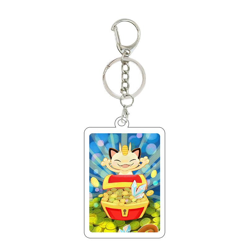 Ptcg Pocket 5cm Anime Fashion Squirtle Bulbasaur Psyduck Cartoon Diy Acrylic Action Keychain Backpack Pendant Accessories Charm