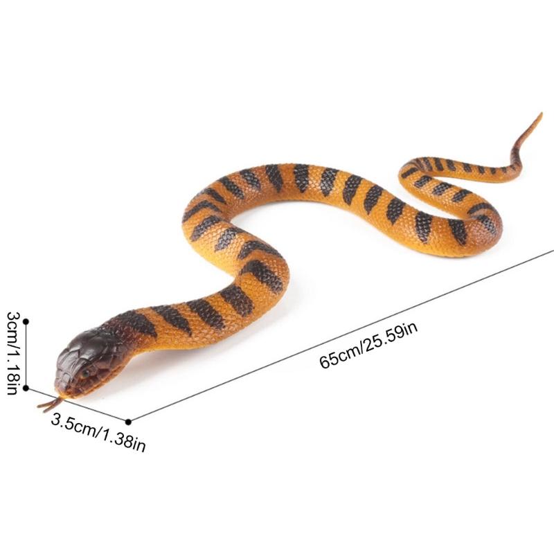 Weiches Gummischlangenmodell Realistisches Schlangen-Actionfigur-Spielzeug Solide Schlangenfigur für Halloween-Streich und Stressabbau