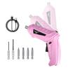 1/8/47PCS Pink Screwdriver 3.6v USB Rechargeable Power Supply Impact Cordless Electric Screwdriver