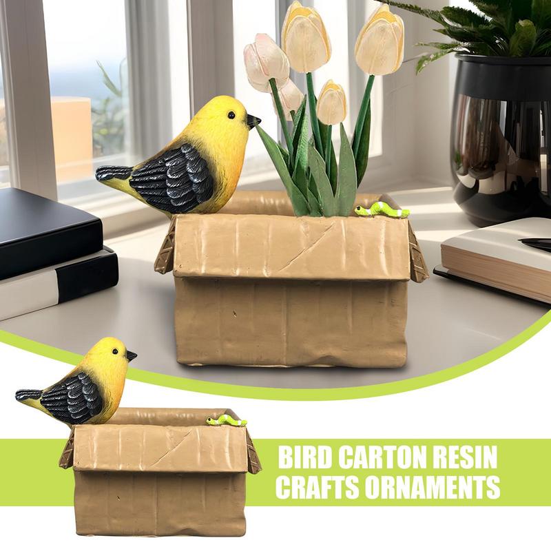 Bird Figurine Tabletop Ornament Bird Figurine Decor Decorative Animal Decoration Resin Collectible Funny Ornament for Kids Adult