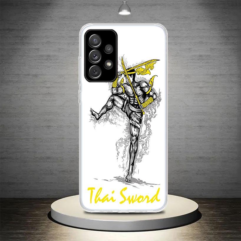 Muay Thai Fight Boxing Phone Case Cover For Samsung Galaxy A13 A14 A15 A16 A17 A53 A54 A55 A56 A33 A34 A35 A36 A23 A24 A25 A26 A