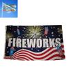 Fireworks Letter Pattern Flag Banner Fade Resistant Outdoor Decoration Gift