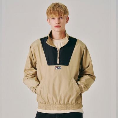 Fila Unisex Loose Fit Color Block Anorak Fs2jke3103x Beg