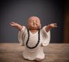 Ceramics Meditation Little Monk Statue- Chinese Characteristic Decorative Home, Room, Office Decoration Buddhist Gift