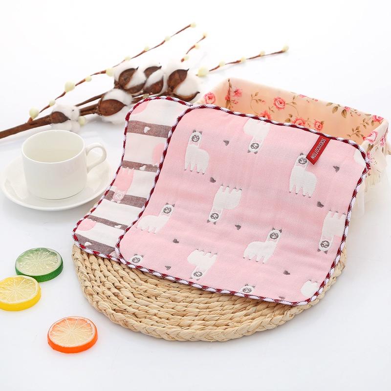 25 x 25 cm, quadratisches Handtuch aus reiner Baumwolle, 6-lagiges kleines Handtuch, Kindergarten-Wischtuch, Gaze-Taschentuch, kleines quadratisches Handtuch aus Baumwolle, Speicheltuch