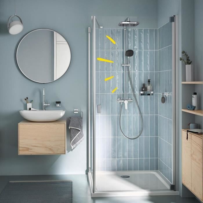 Colonne de douche avec mitigeur monocommande - Economie d'eau - GROHE Vitalio Comfort 250 - Chromé - 26985001