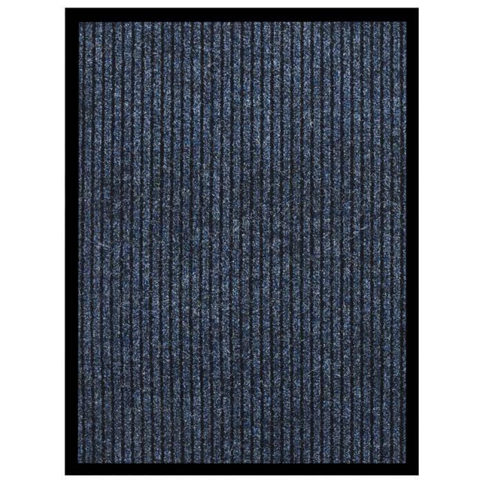 VidaXL Paillasson rayé Bleu 60x80 cm