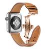 Cinturino di Ricambio di Lusso in Vera Pelle con Fibbia a Farfalla per Apple Watch Serie 11 10 9 8 7 6 49MM 46 45