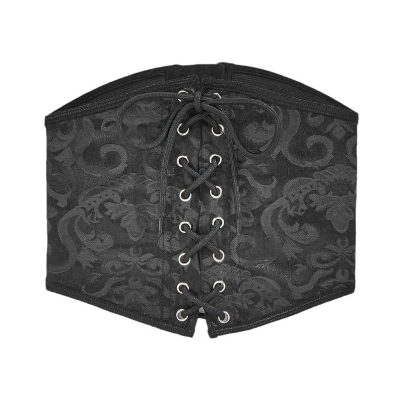 

Stylish Western Corset Belt PU Leather Adjustable Self Knotted Jaquard Designs For Party And Office Waist Decoration 1
