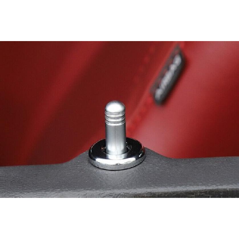 For Dodge Challenger 2015-2023 Bright Chrome Inner Door Bolt Lock Down Ring Trim