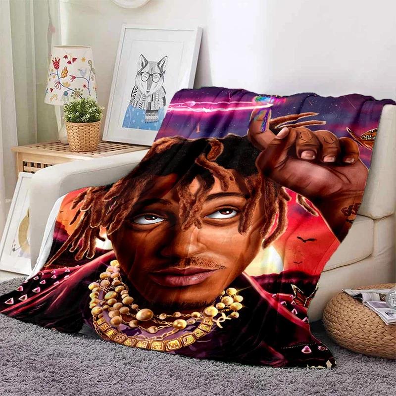 HD Juice WRLD 999 3D Legende Rapper Star Weiche Plüschdecke, Flanell-Überwurfdecke für Wohnzimmer Schlafzimmer Picknick Bett Sofa Abdeckung