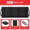 Car Storage Box Car Trunk Organizer Collapsible Automotive SUV Cargo Storage Tool with Mesh Pocket Multiple Compartment