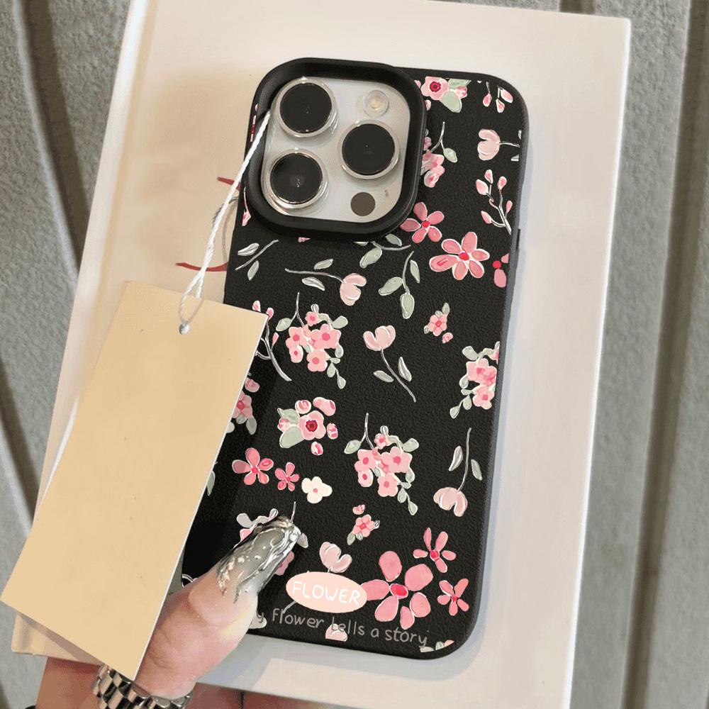 Floral Pattern Mobile Phone Protective Case For iPhone 17 16 15Pro Max 11 12 13 14Pro Plus Shockproof & Anti-fall Cover
