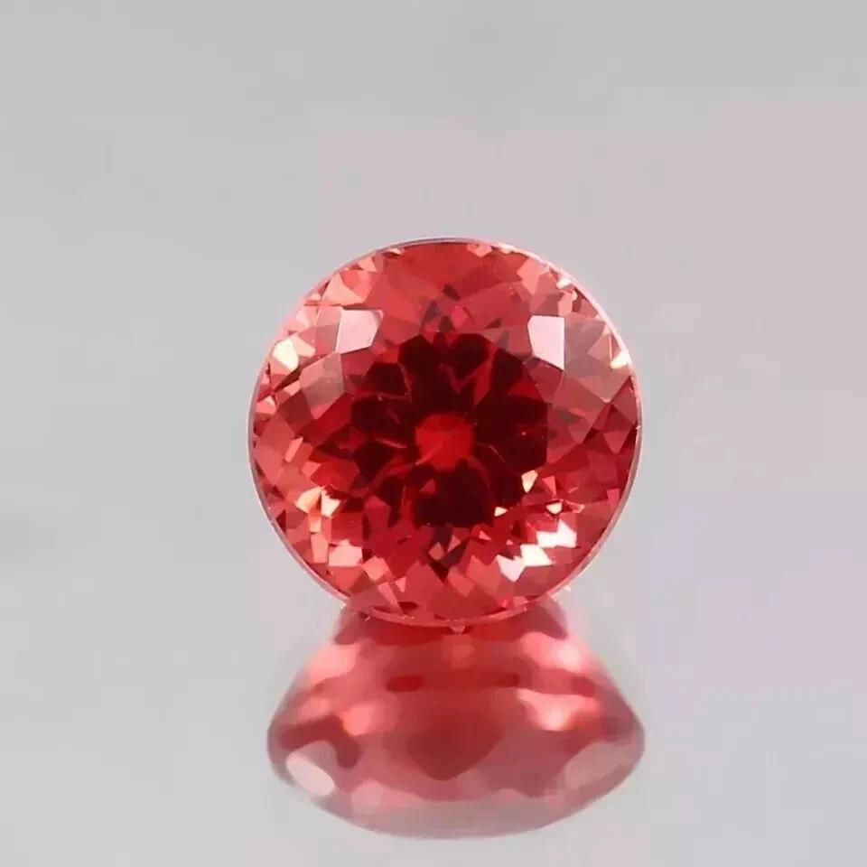 Amazing Ceylon Padparadscha Sapphire Natural Round Cut 10x10 MM Gemstone