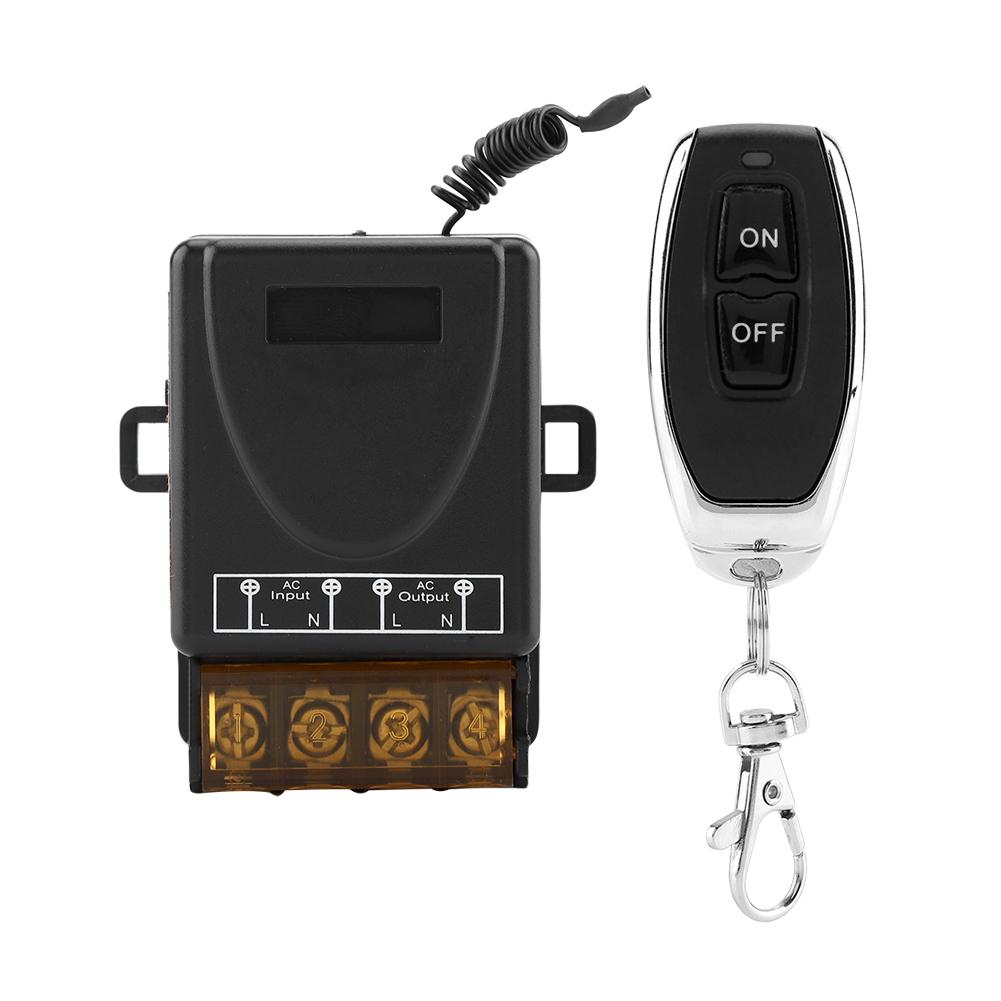 3000W Wireless Relay One way Remote Control   Receiver   Transmitter (AC80-250V)