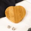 Herzförmiges Umweltfreundliches Bambus Holztablett Lebensmittel Tee Kaffee Servierplatte Obst Brot Geschirr Snack für Zuhause