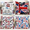 LOVE England Printed Cushion Cover Comfortable Reversible Pillow Cover Ideal for Car Sofa Bedroom & Beyond