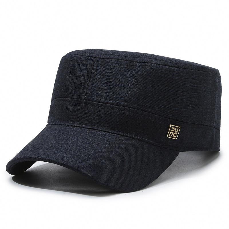 Men's sun hat flat top visor - lightweight casual dad hat for middle-aged and elderly men