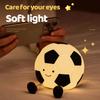 Wiederaufladbare Neuheit Fußball Silikon Nachtlicht 3 Stufen Dimmbar Schlafzimmer Kinderzimmer Nachttischlampe für Raumdekoration