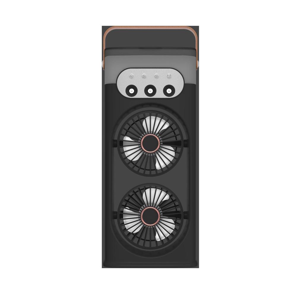 High-Power Silent Dual-Head Fan with Humidification for Home, Office, and Camping