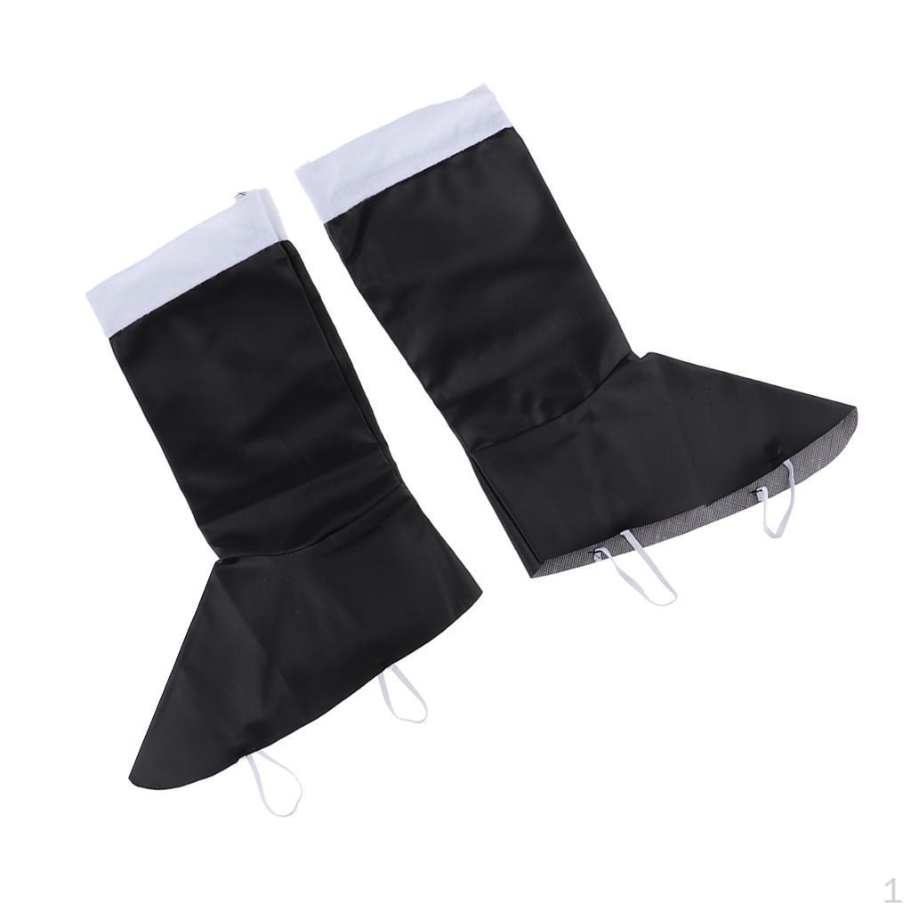 White Boot Top Cuffs Christmas Fancy Dress Shoe Covers
