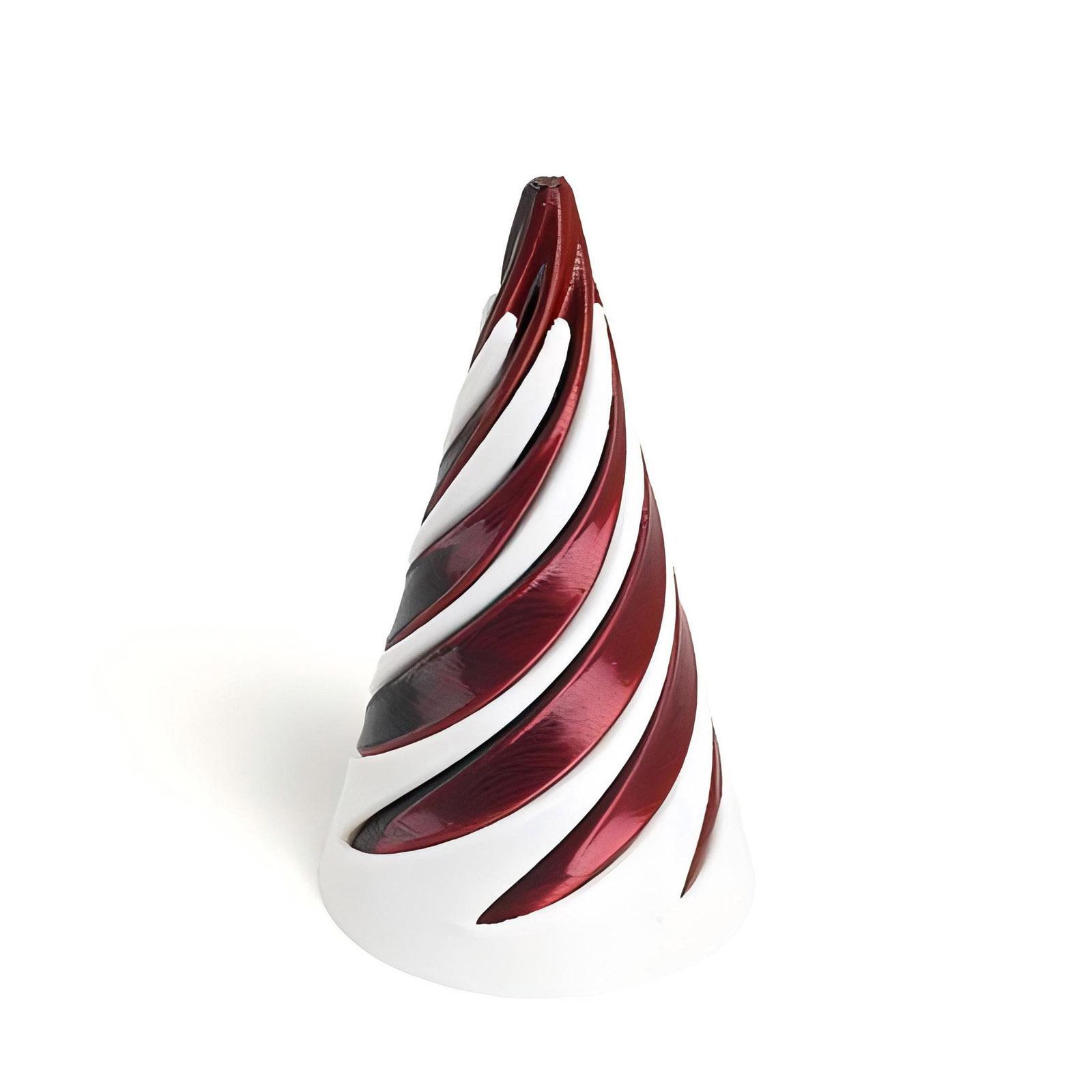 

Пирамидальная спиральная конусная реверсивная сквозная скульптура для спокойствия и расслабления. Невозможный 3D-печатный гаджет с оптической иллюзией