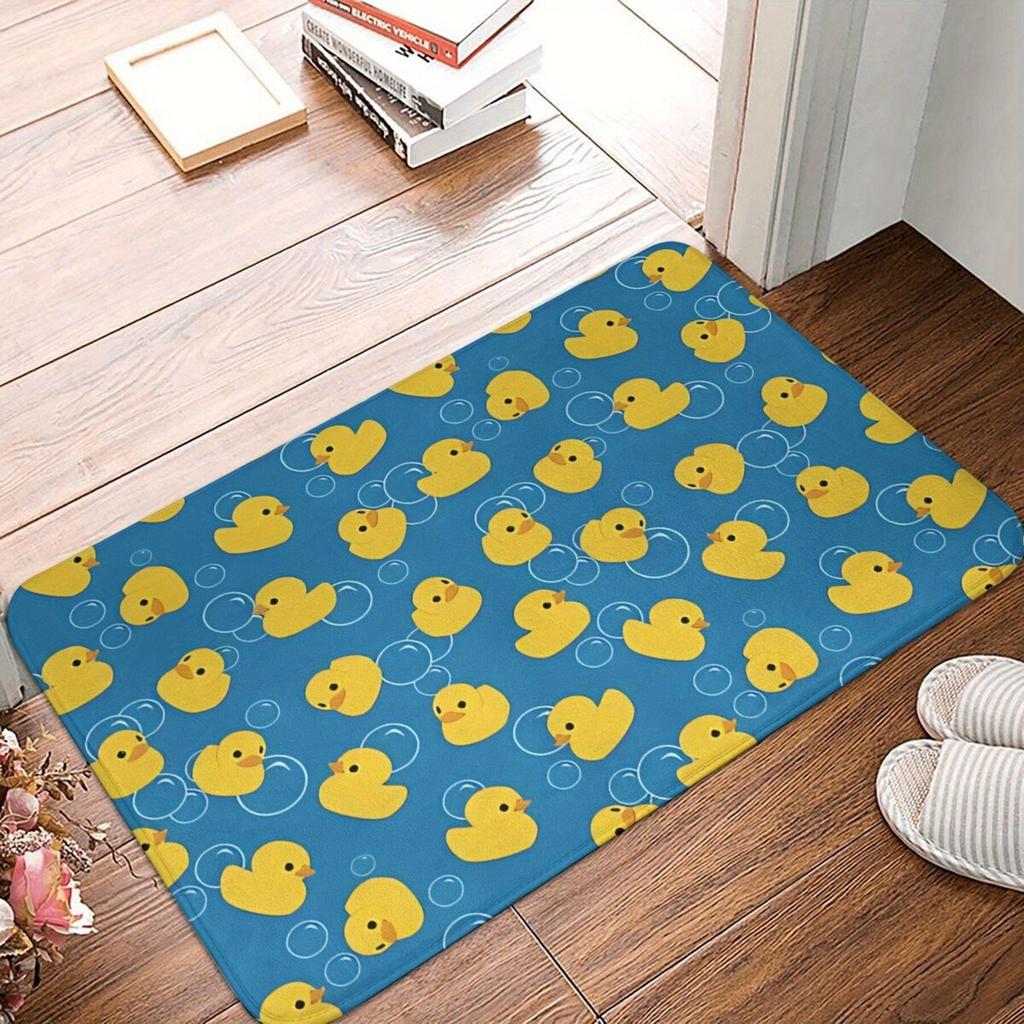 1 Stück Entenmuster Küchenteppiche Rutschfeste Fußmatten Pop-Design Badezimmerteppich Badematte Teppich für Zuhause Spüle Wäsche Dekor