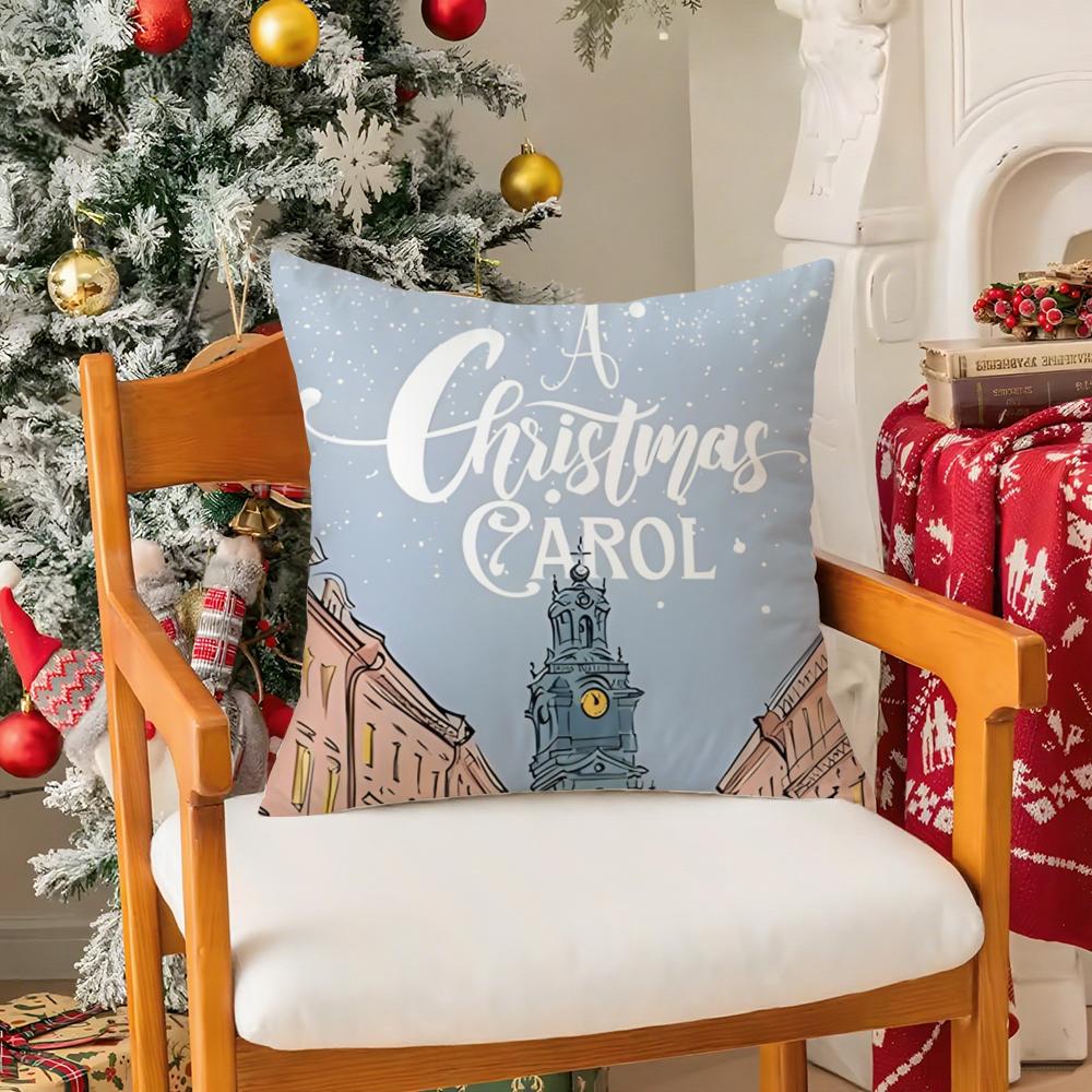 Childrens Comedy Movies A-Arthur Christmas Second Pillow Case Silky Short Plush With Invisible Zipper Dustproof Sofa Cushion