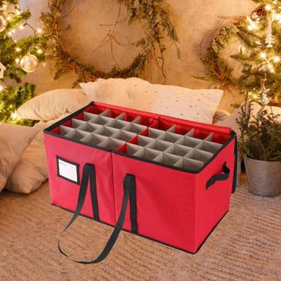Weihnachten Ornament Lagerung Box Desktop-Organizer Reusable mit Fächern Trägt Slot für