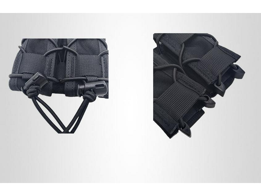 Tactical MOLLE-Compatible Double Magazine Pouch - Durable Nylon