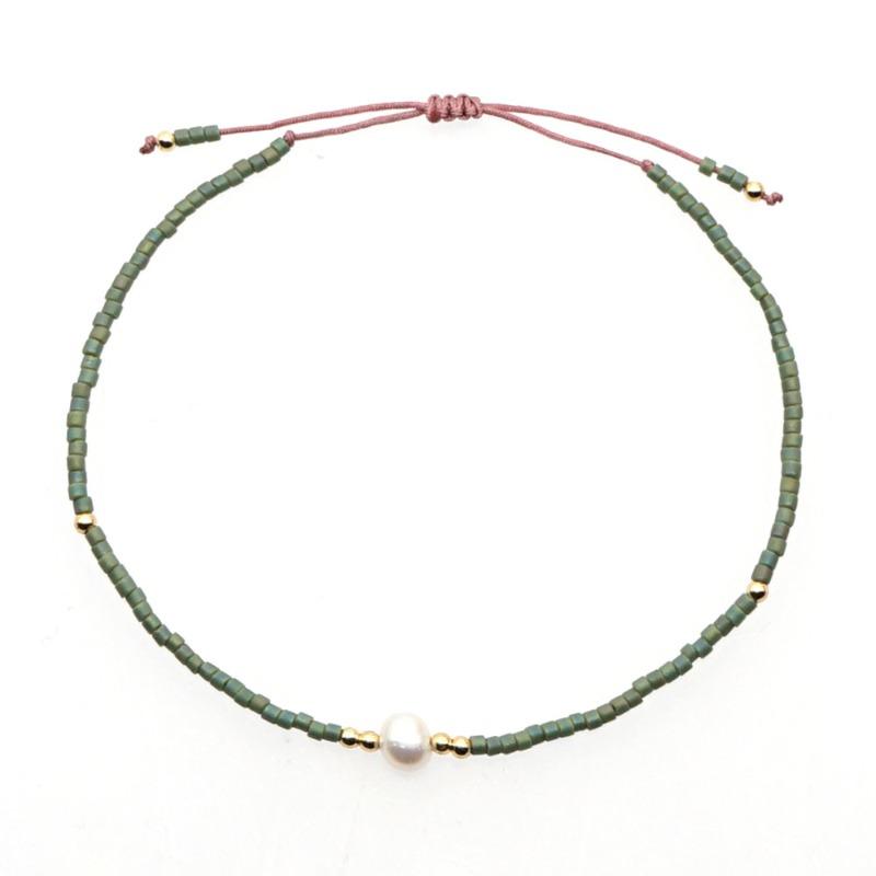 Bohemian Bracelet, Natural Stone Ladies Bracelet, Rice Bead Beaded Bracelet, Hand-woven.