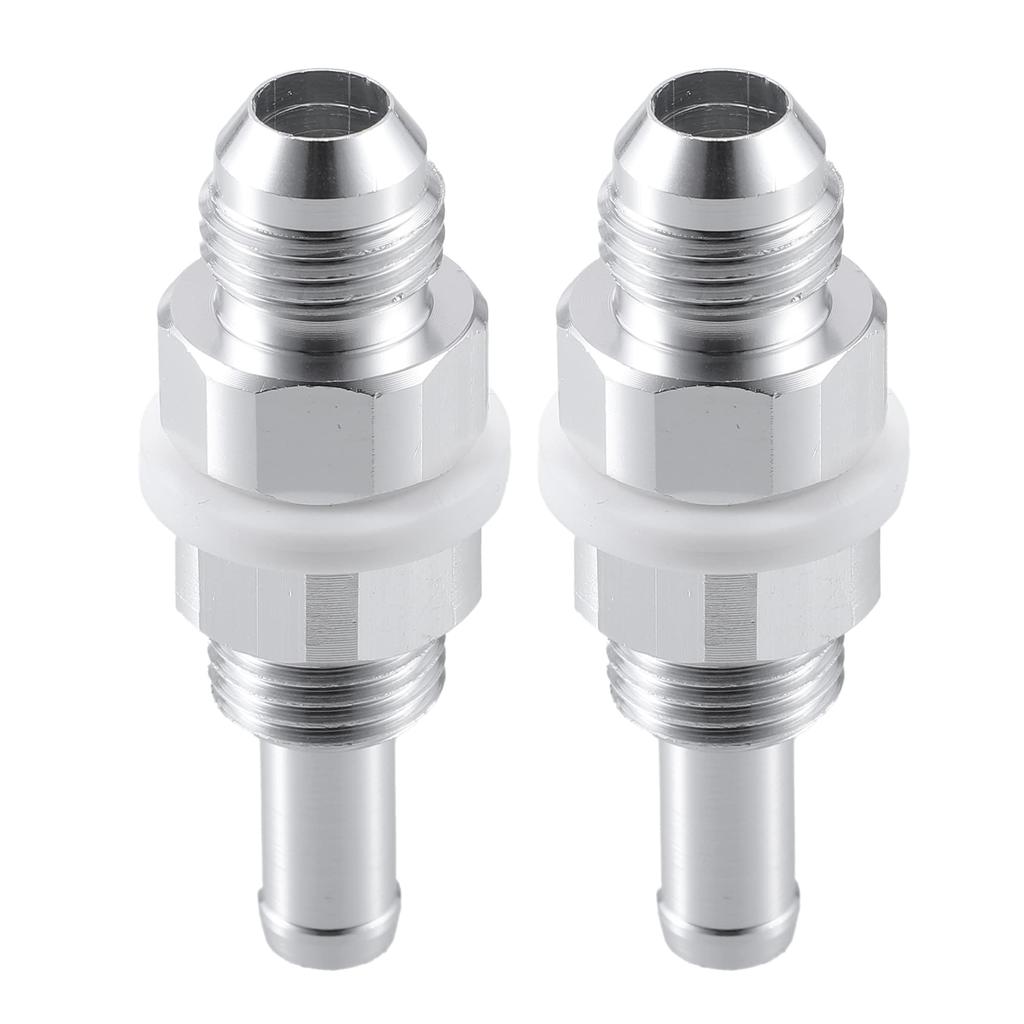 uxcell 2pcs Car Fuel Line Fittings 6AN Male Flare Bulkhead To 8mm Hose Barb