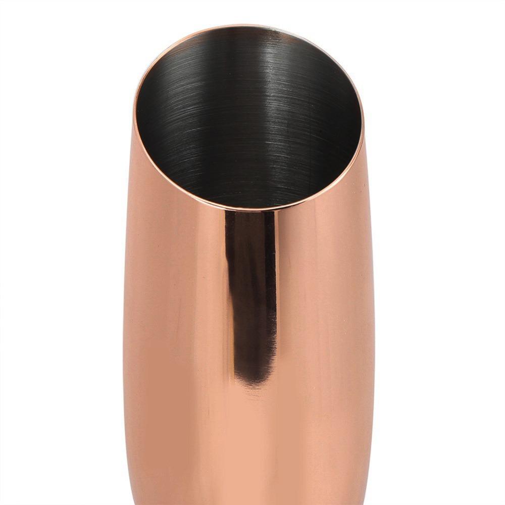 Lightweight Stainless Steel Wine Glass Rose Gold Champagne Flutes Elegant Goblet Travel